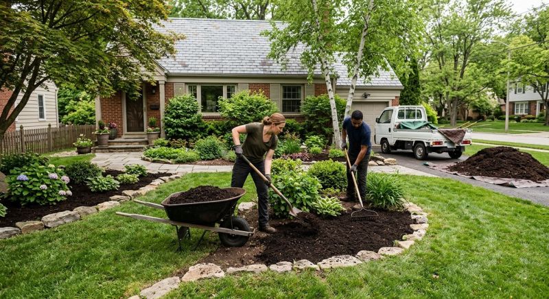 Brown Mulch Installation in Honolulu, HI